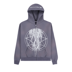 Pleasures Nonagram Zip Hoodie 'Smoke'
