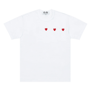 Comme des Garçons PLAY Logo Print Tee 'White/Red'