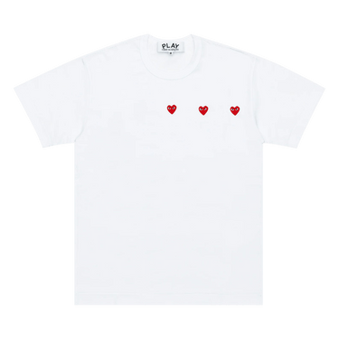 Comme des Garçons PLAY Logo Print Tee 'White/Red'