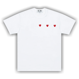 Comme des Garçons PLAY Logo Print Tee 'White/Red'