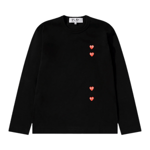 Comme des Garçons PLAY Multi Heart Long-Sleeve 'Black/Red'
