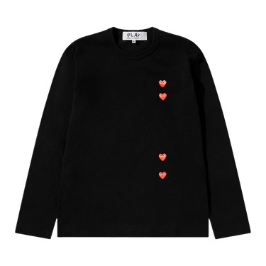 Comme des Garçons PLAY Multi Heart Long-Sleeve 'Black/Red'