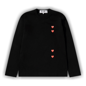 Comme des Garçons PLAY Multi Heart Long-Sleeve 'Black/Red'