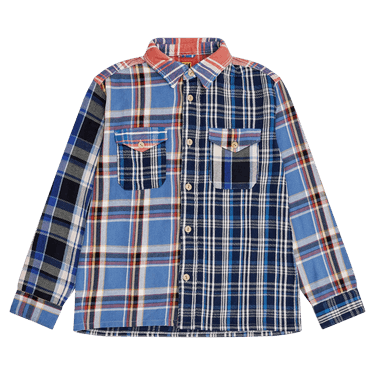 Human Made Crazy Check Long-Sleeve Shirt 'Blue'