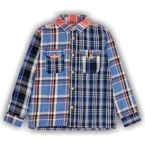 Human Made Crazy Check Long-Sleeve Shirt 'Blue'