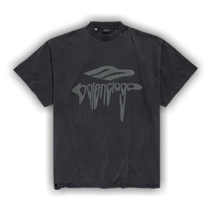 Balenciaga 3B Liquefied T-Shirt 'Faded Black/Anthracite'