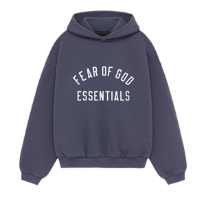 Fear of God Essentials Kids Fleece Hoodie 'Marine'