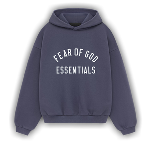 Fear of God Essentials Kids Fleece Hoodie 'Marine'
