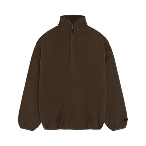 Fear of God Essentials Brushed Half Zip Pullover 'Brown'