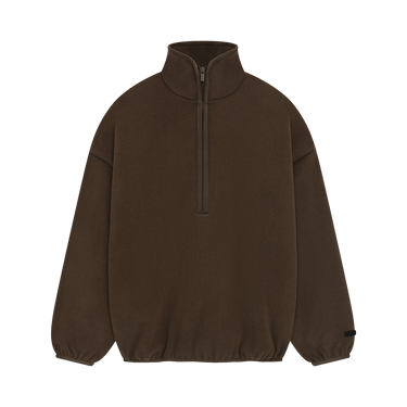 Fear of God Essentials Brushed Half Zip Pullover 'Brown'