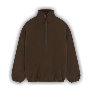 Fear of God Essentials Brushed Half Zip Pullover 'Brown'