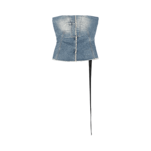 Rick Owens DRKSHDW Denim Bustier Top 'Washed Indigo'