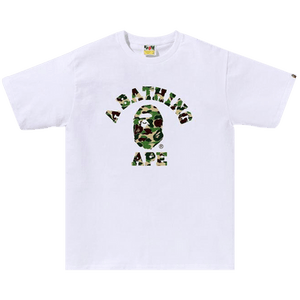 BAPE ABC Camo College Tee 'White/Green'