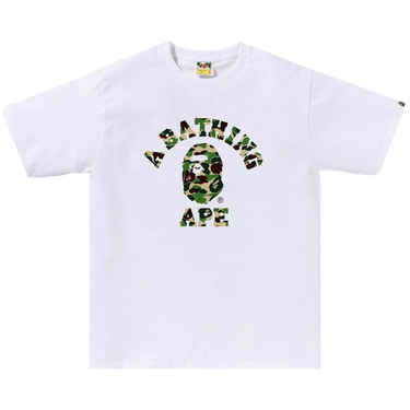 BAPE ABC Camo College Tee 'White/Green'