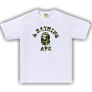 BAPE ABC Camo College Tee 'White/Green'
