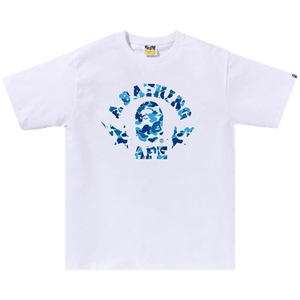 BAPE ABC Camo Sta College Tee 'White/Blue'