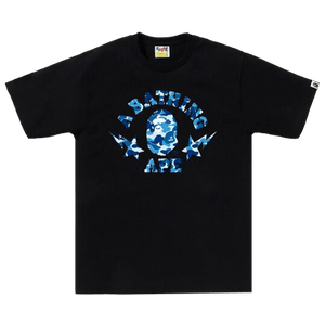 BAPE ABC Camo Sta College Tee 'Black/Blue'