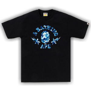 BAPE ABC Camo Sta College Tee 'Black/Blue'