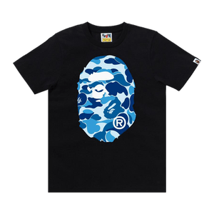 BAPE ABC Camo Big Ape Head Tee 'Black/Blue'