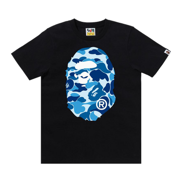 BAPE ABC Camo Big Ape Head Tee 'Black/Blue'
