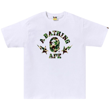 BAPE ABC Camo Sta College Tee 'White/Green'