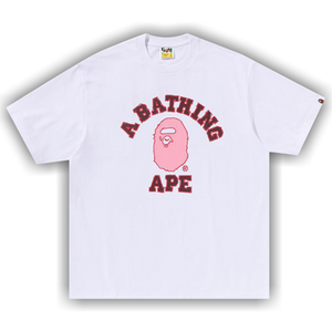 BAPE Hand Drawn College Relaxed Fit Tee 'White'