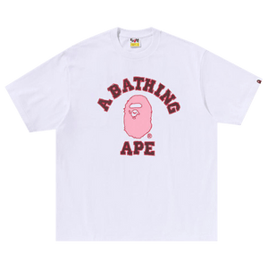 BAPE Hand Drawn College Relaxed Fit Tee 'White'