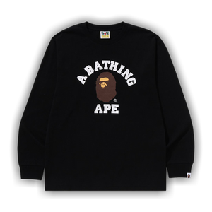 BAPE College Long-Sleeve Tee 'Black'