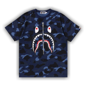 BAPE Color Camo Shark Tee 'Navy'