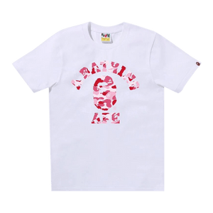 BAPE ABC Camo College Tee 'White/Pink'