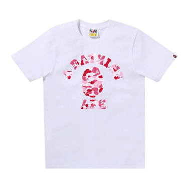 BAPE ABC Camo College Tee 'White/Pink'