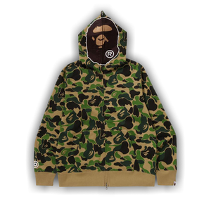 BAPE ABC Camo 2nd Ape Full Zip Hoodie 'Green'