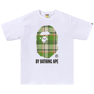 BAPE Check By Bathing Ape Tee 'White/Green'