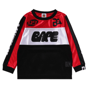 BAPE Kids Mesh Long-Sleeve Tee 'Red'