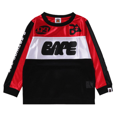 BAPE Kids Mesh Long-Sleeve Tee 'Red'
