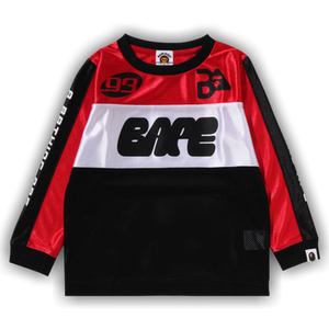 BAPE Kids Mesh Long-Sleeve Tee 'Red'