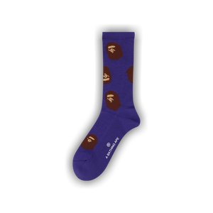 BAPE Ape Head Pattern Socks 'Purple'