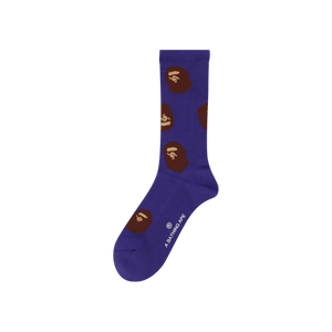 BAPE Ape Head Pattern Socks 'Purple'