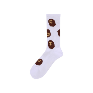 BAPE Ape Head Pattern Socks 'White'