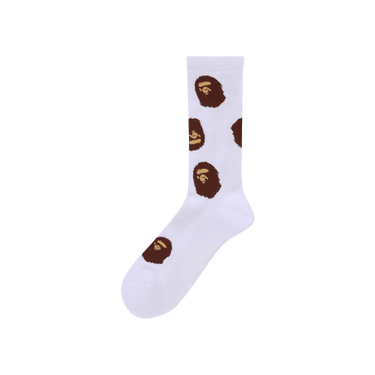 BAPE Ape Head Pattern Socks 'White'