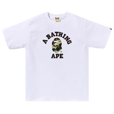 BAPE 1st Camo College Tee 'White/Yellow'