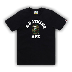 BAPE 1st Camo College Tee 'Black/Yellow'