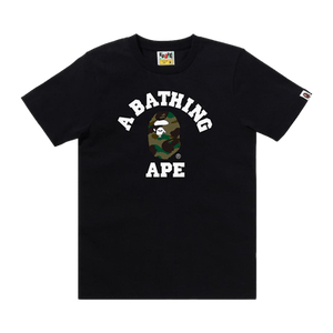 BAPE 1st Camo College Tee 'Black/Yellow'
