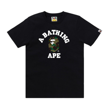 BAPE 1st Camo College Tee 'Black/Yellow'
