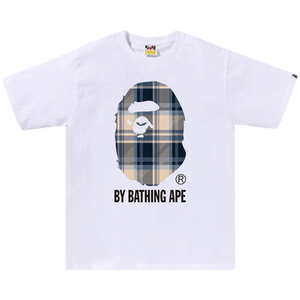 BAPE Check By Bathing Ape Tee 'White/Blue'