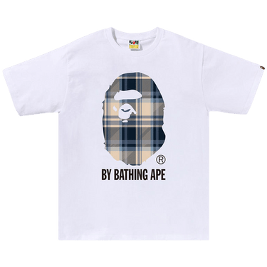BAPE Check By Bathing Ape Tee 'White/Blue'