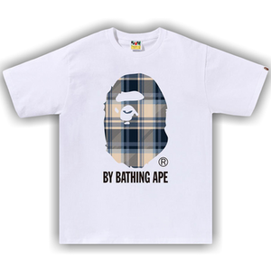 BAPE Check By Bathing Ape Tee 'White/Blue'