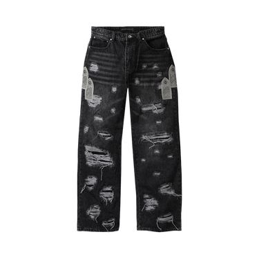 Who Decides War Side Patch Relaxation Denim Jeans 'Vintage Grey'