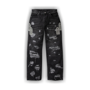 Who Decides War Side Patch Relaxation Denim Jeans 'Vintage Grey'