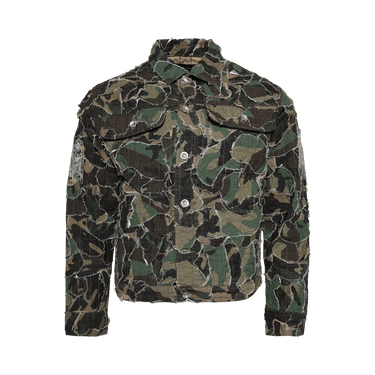 Who Decides War Camo Trucker Jacket 'Olive'
